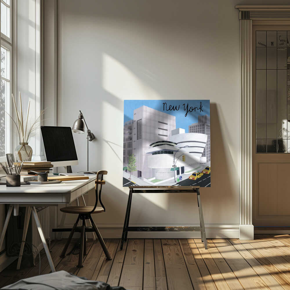 The Guggenheim Art Museum, New York Canvas Print Wall Art 1X2896655 - ART FEVER - Art Fever