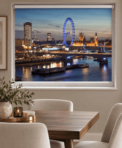 The London Skyline At Night Scene Image Printed Roller Blind - RB953 - Art Fever - Art Fever