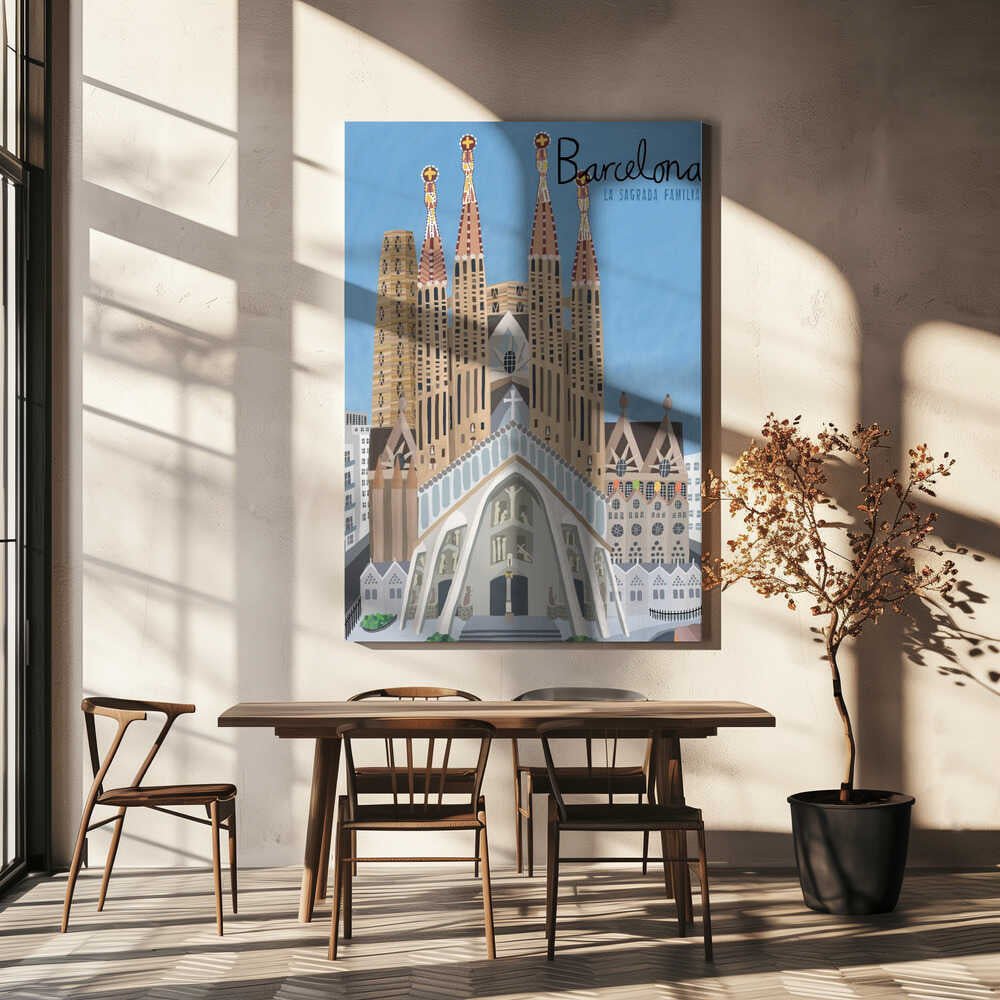 The Sagrada Familia, Barcelona by Artist Carla Daly Canvas Print Wall Art 1X2896648 - ART FEVER - Art Fever