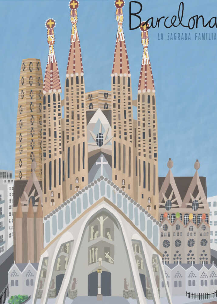 The Sagrada Familia, Barcelona by Artist Carla Daly Canvas Print Wall Art 1X2896648 - ART FEVER - Art Fever