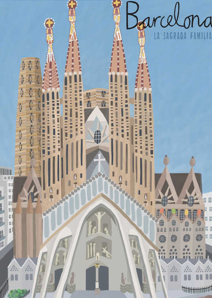 The Sagrada Familia, Barcelona by Artist Carla Daly Canvas Print Wall Art 1X2896648 - ART FEVER - Art Fever