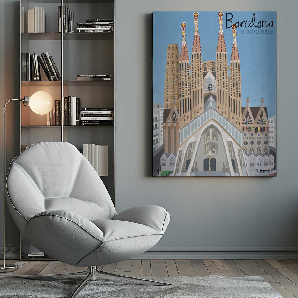 The Sagrada Familia, Barcelona by Artist Carla Daly Canvas Print Wall Art 1X2896648 - ART FEVER - Art Fever