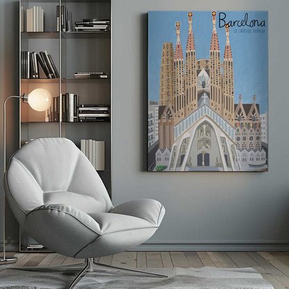 The Sagrada Familia, Barcelona by Artist Carla Daly Canvas Print Wall Art 1X2896648 - ART FEVER - Art Fever
