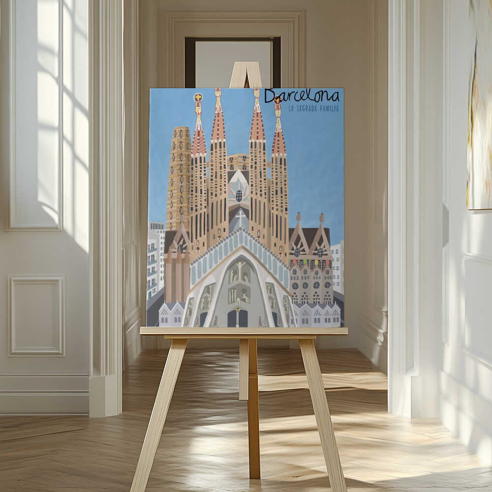 The Sagrada Familia, Barcelona by Artist Carla Daly Canvas Print Wall Art 1X2896648 - ART FEVER - Art Fever