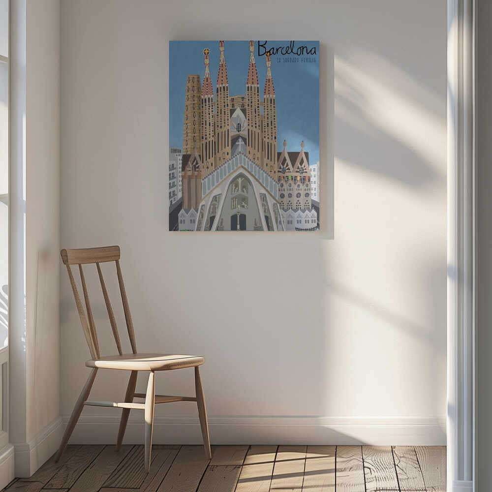 The Sagrada Familia, Barcelona by Artist Carla Daly Canvas Print Wall Art 1X2896648 - ART FEVER - Art Fever