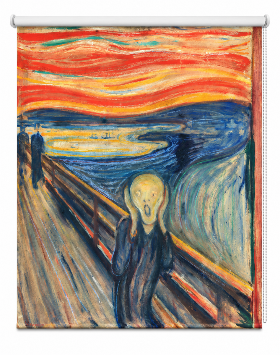 The Scream by Edvard Munch Printed Picture Roller Blind - RB1491 - Art Fever - Art Fever