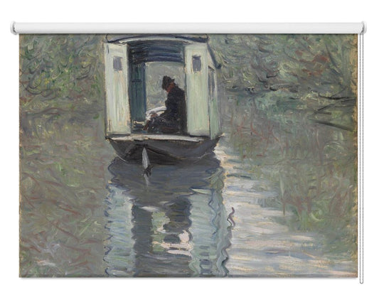 The Studio Boat By Claude Monet (le Bateau Atelier) Printed Picture Photo Roller Blind - RB1416 - Art Fever - Art Fever