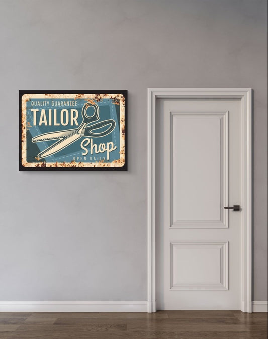 The Tailors Shop Sign Canvas Print Wall Art - CS5 - Art Fever - Art Fever