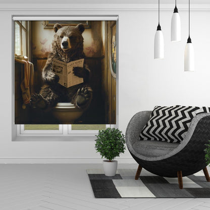 The Toilet Bear Printed Picture Photo Roller Blind - 1X2807343 - Art Fever - Art Fever