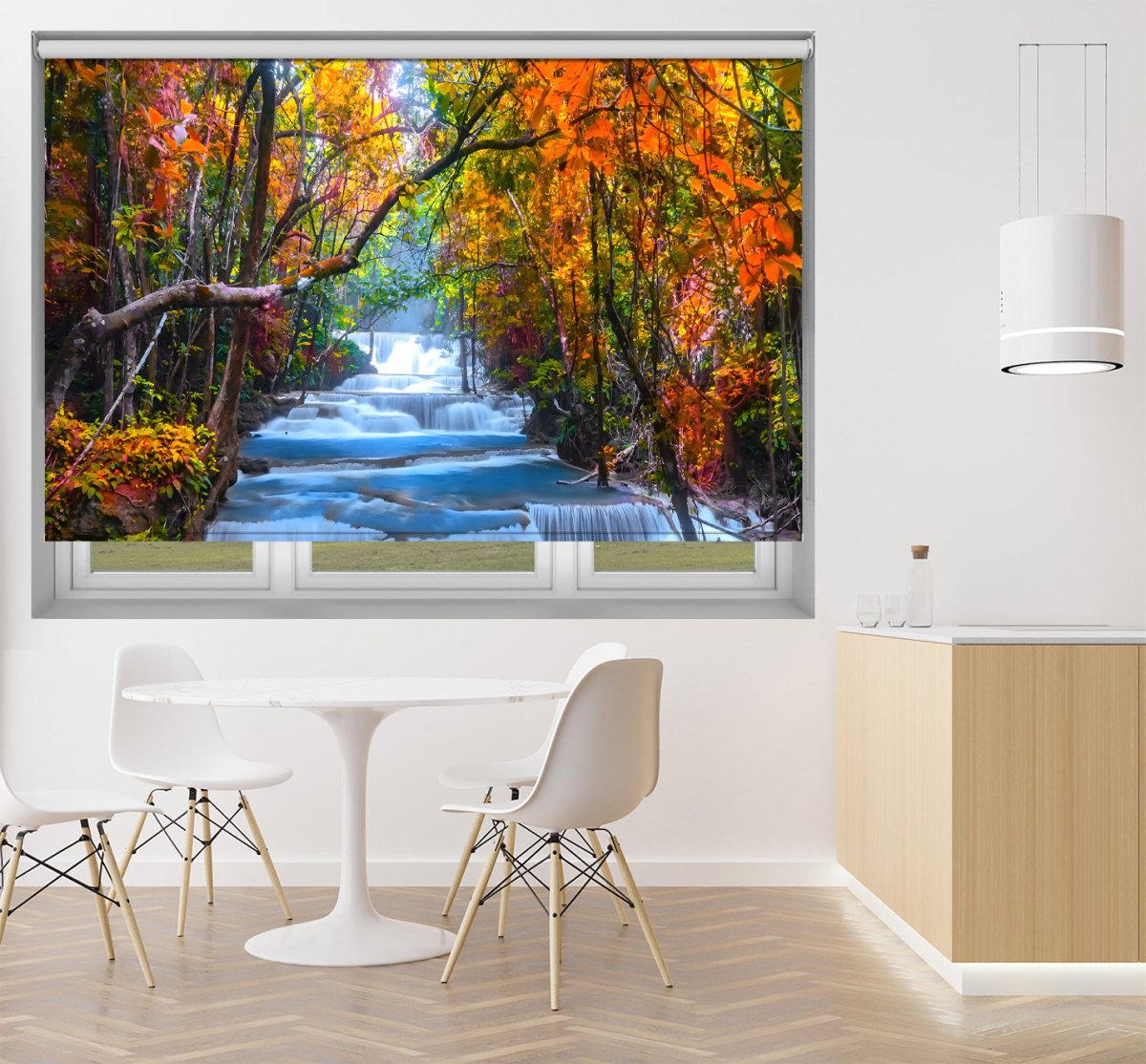 The Waterfall through the Rain Forest Printed Picture Photo Roller Blind - RB1410 - Art Fever - Art Fever