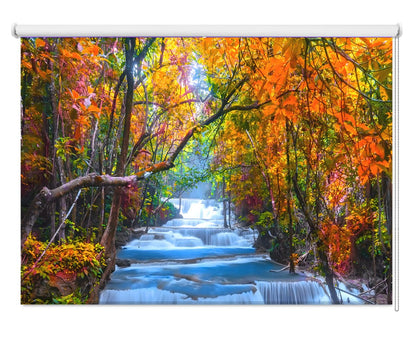 The Waterfall through the Rain Forest Printed Picture Photo Roller Blind - RB1410 - Art Fever - Art Fever