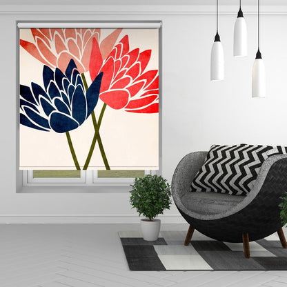 Three Dancing Blossoms Printed Picture Photo Roller Blind - 1X2489458 - Art Fever - Art Fever