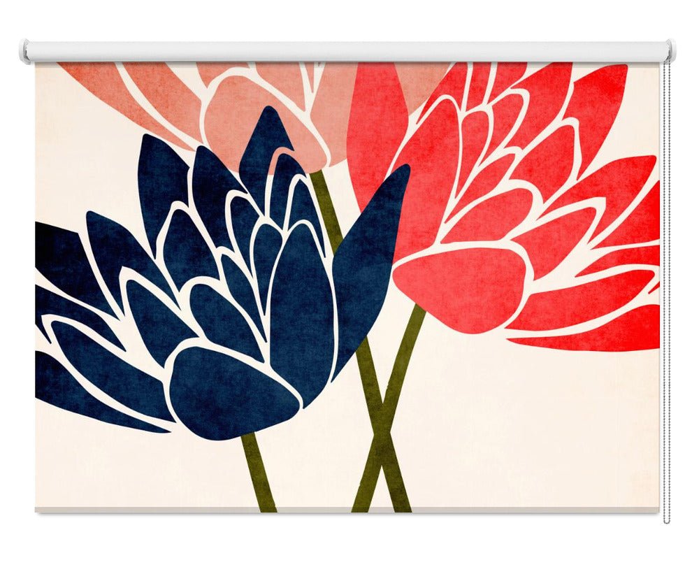 Three Dancing Blossoms Printed Picture Photo Roller Blind - 1X2489458 - Art Fever - Art Fever