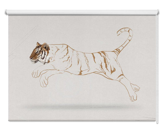 Tiger Line Art Printed Picture Photo Roller Blind - 1X2751701 - Art Fever - Art Fever