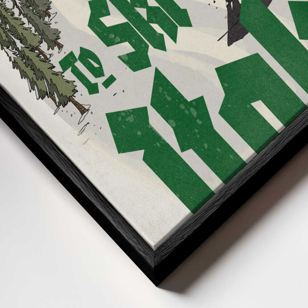 To Ski Italy Vintage Poster Canvas Print Wall Art 1X3388768 - ART FEVER - Art Fever