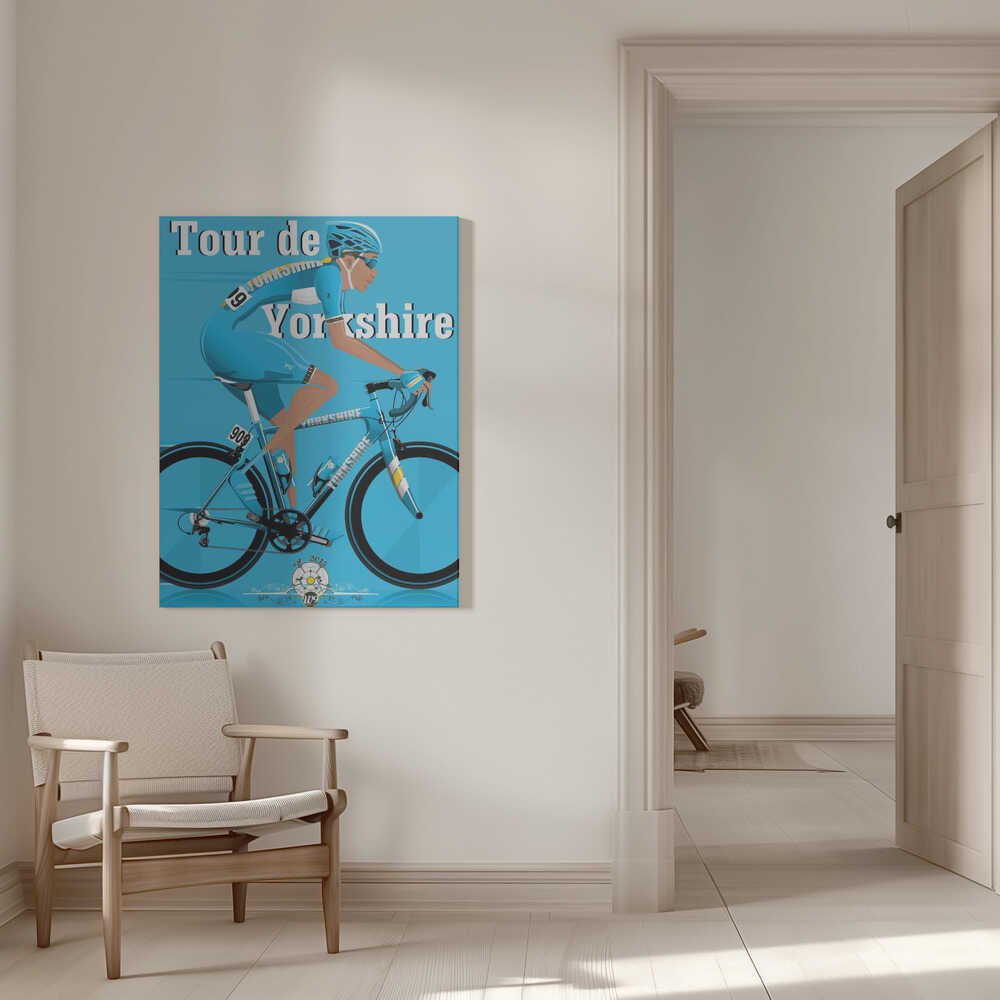 Tour De Yorkshire Cycling Race Canvas Print Wall Art 1X2662604 - ART FEVER - Art Fever