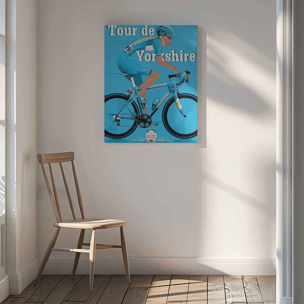 Tour De Yorkshire Cycling Race Canvas Print Wall Art 1X2662604 - ART FEVER - Art Fever