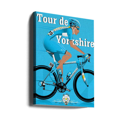 Tour De Yorkshire Cycling Race Canvas Print Wall Art 1X2662604 - ART FEVER - Art Fever