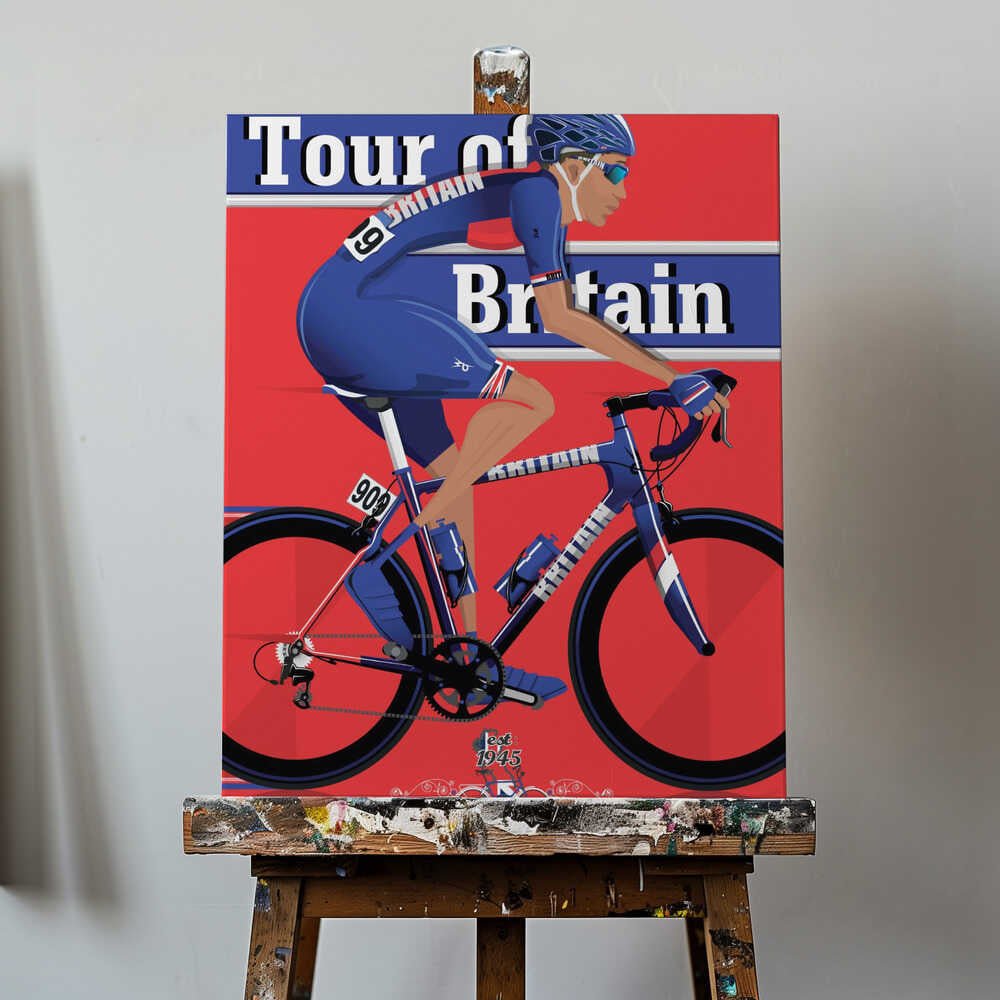 Tour of Britain Cycling Race Canvas Print Wall Art 1X2662605 - ART FEVER - Art Fever
