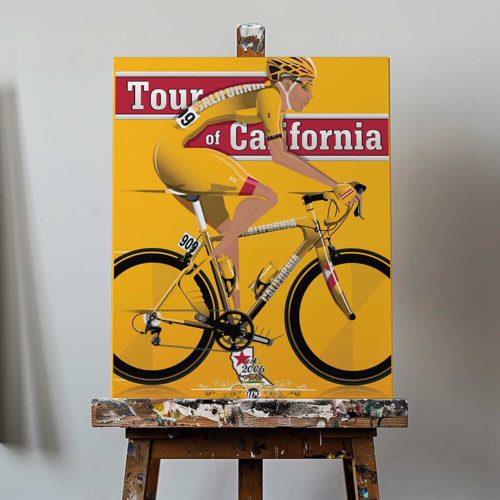 Tour of California Bicycle Race Canvas Print Wall Art 1X2662620 - ART FEVER - Art Fever