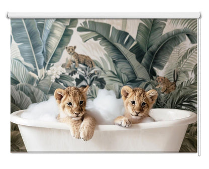 Tropical Lion Bath Printed Picture Photo Roller Blind - 1X3063037 - Art Fever - Art Fever