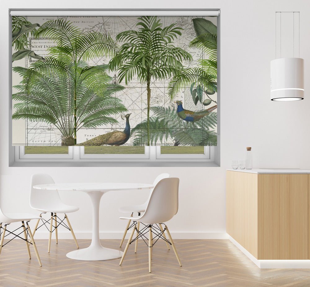 Tropical Peacock Empire No6 Printed Picture Photo Roller Blind - 1X2527778 - Art Fever - Art Fever