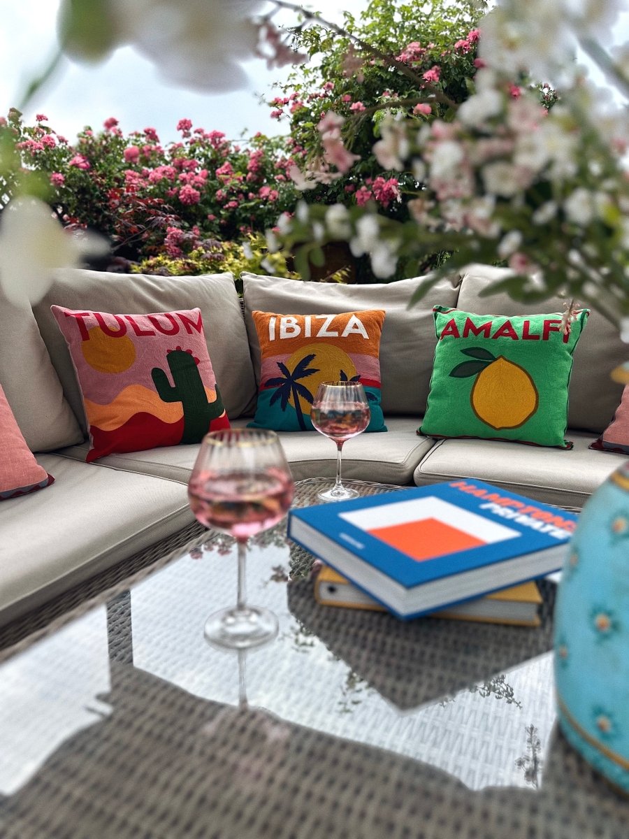 Tulum Mexico Needlepoint Cushion - The Pillow Drop - Art Fever