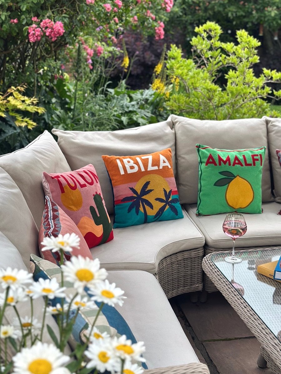 Tulum Mexico Needlepoint Cushion - The Pillow Drop - Art Fever