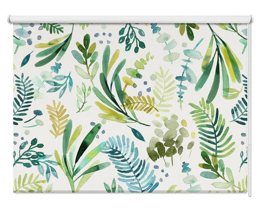 Tuscany Watercolor Olive Leaves Printed Picture Photo Roller Blind - 1X2858309 - Art Fever - Art Fever