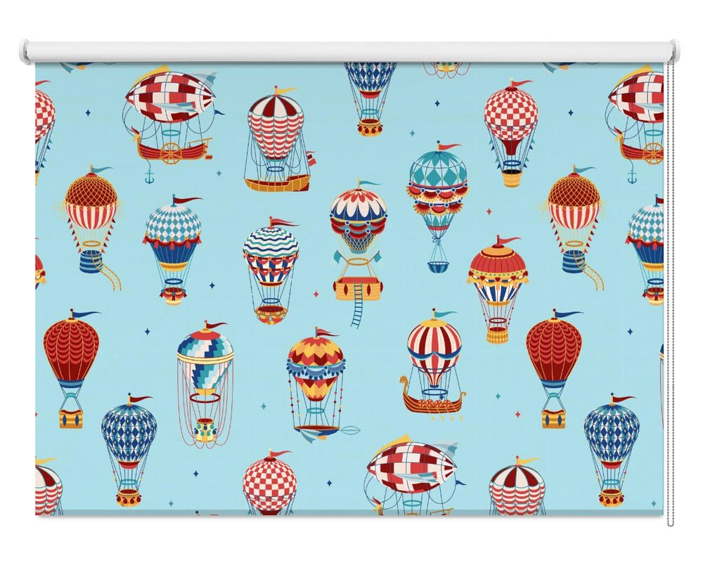 Up Up and Away Blue Printed Picture Photo Roller Blind - 1X2735485 - Art Fever - Art Fever