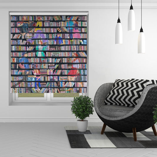 Vibrant Book People Printed Roller Blind - 1X2790232 - Art Fever - Art Fever