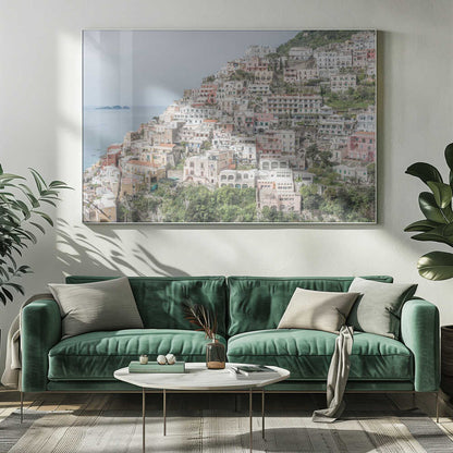 View On Positano, Amalfi Coast In Italy Canvas Print Wall Art 1X3076992 - ART FEVER - Art Fever