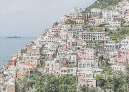 View On Positano, Amalfi Coast In Italy Canvas Print Wall Art 1X3076992 - ART FEVER - Art Fever