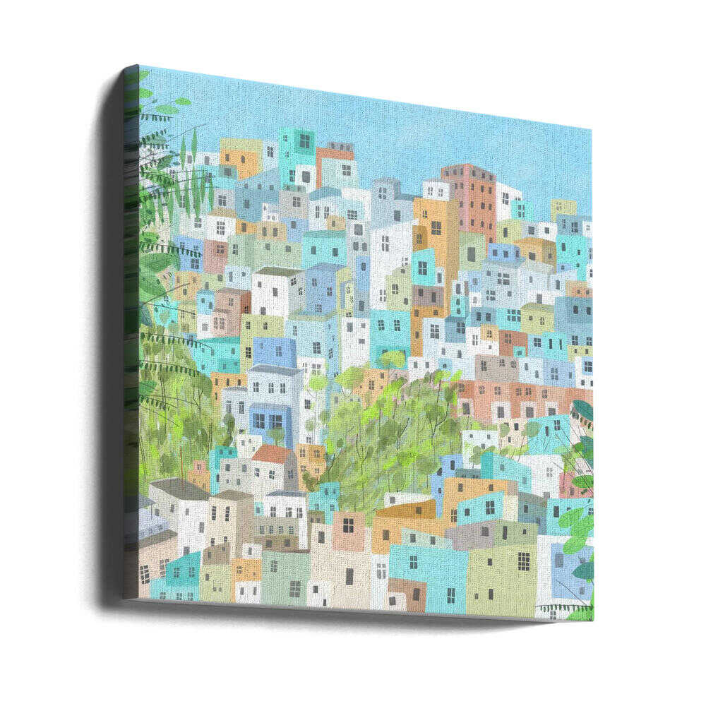 View Over the Rooftops of Rio de Janeiro by Artist Carla Daly Canvas Print Wall Art 1X2899353 - ART FEVER - Art Fever