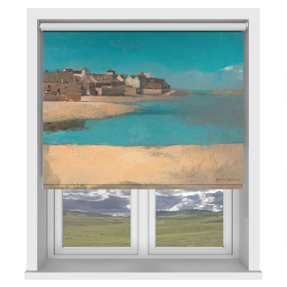 Village By the Sea In Brittany Printed Picture Photo Roller Blind - 1X2835332 - Art Fever - Art Fever