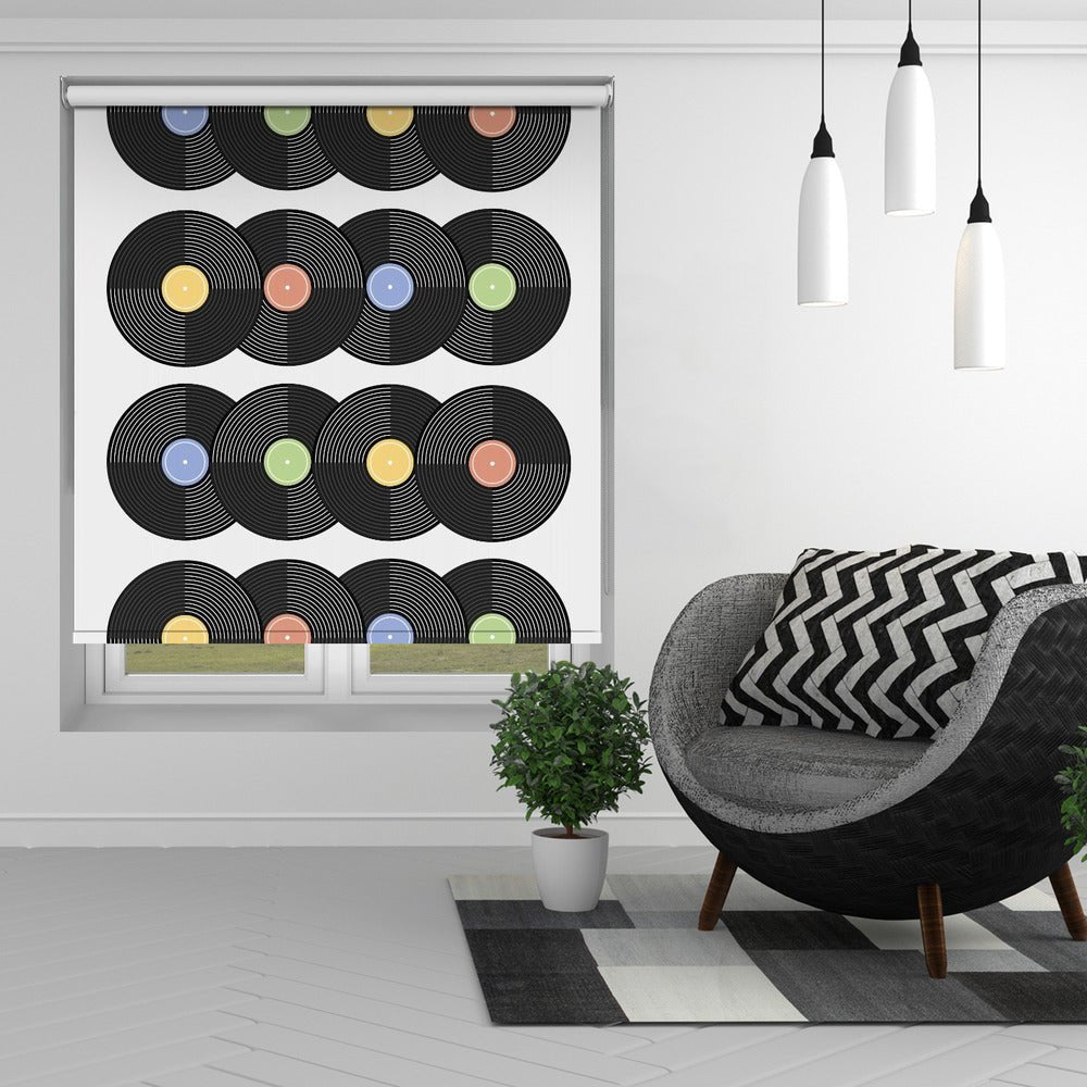 Vinyl CD Pattern 1 Printed Picture Photo Roller Blind - 1X2899906 - Art Fever - Art Fever
