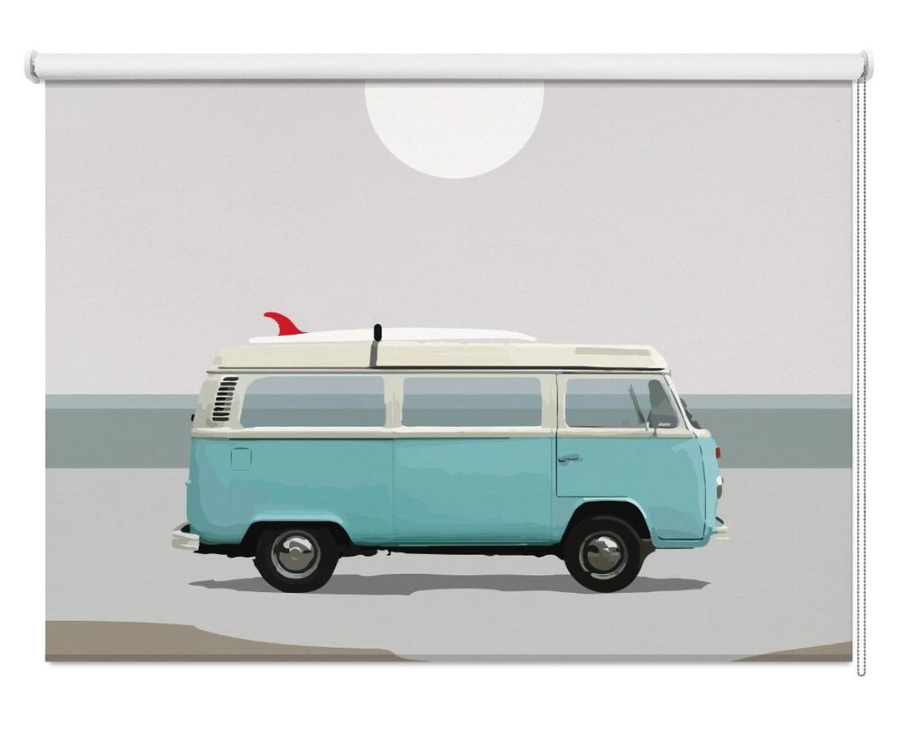 VW Camper on the Beach by Dan Hobday Printed Picture Photo Roller Blind - 1X2648980 - Art Fever - Art Fever