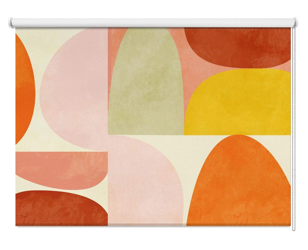 Warm Pastel Geometry Printed Picture Photo Roller Blind - 1X2632102 - Art Fever - Art Fever