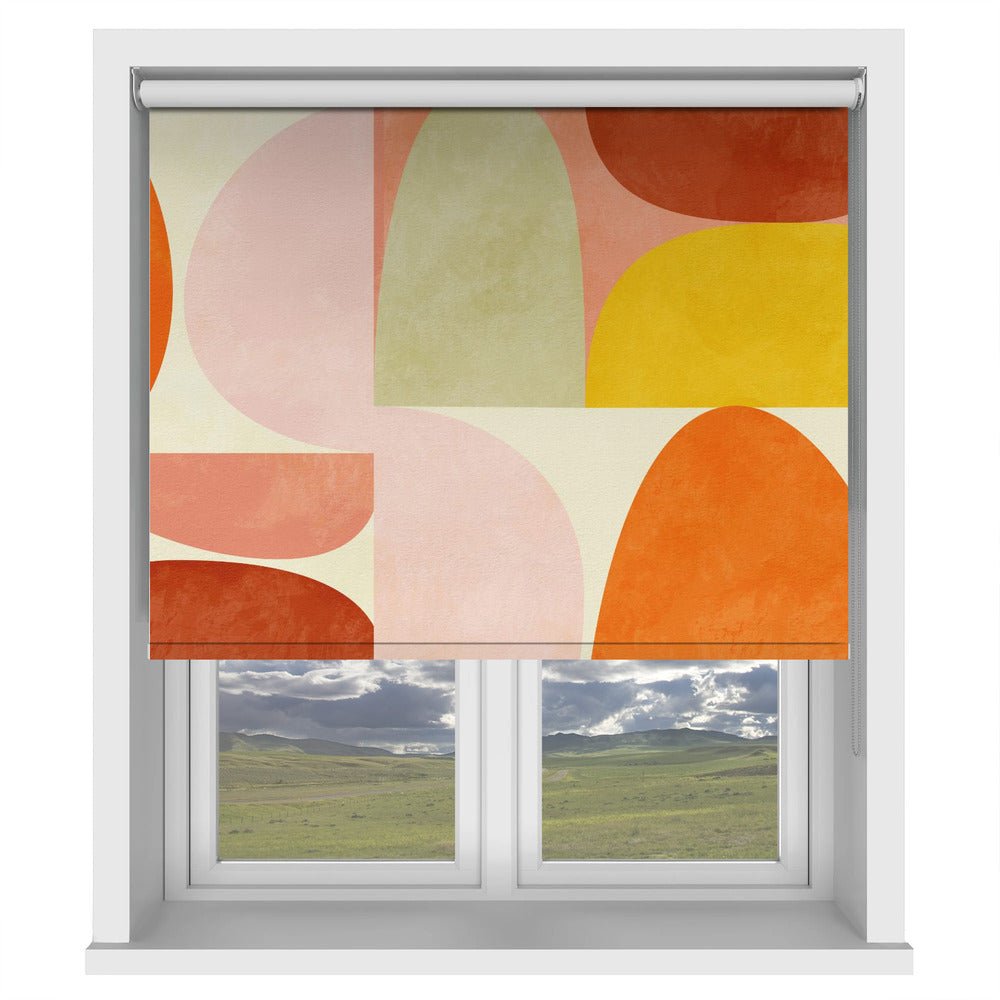 Warm Pastel Geometry Printed Picture Photo Roller Blind - 1X2632102 - Art Fever - Art Fever