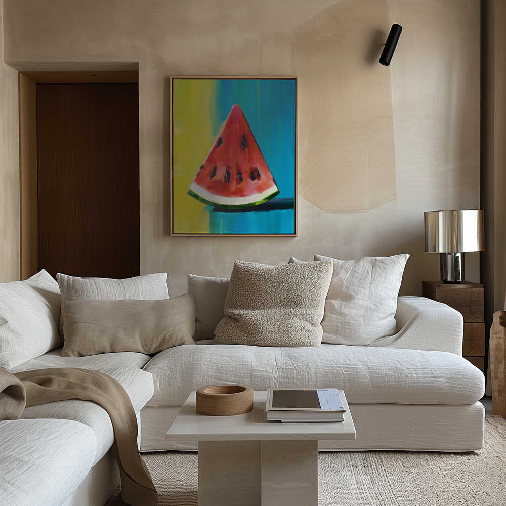 Watermelon Slice Canvas Print Wall Art 1X2794246 - ART FEVER - Art Fever