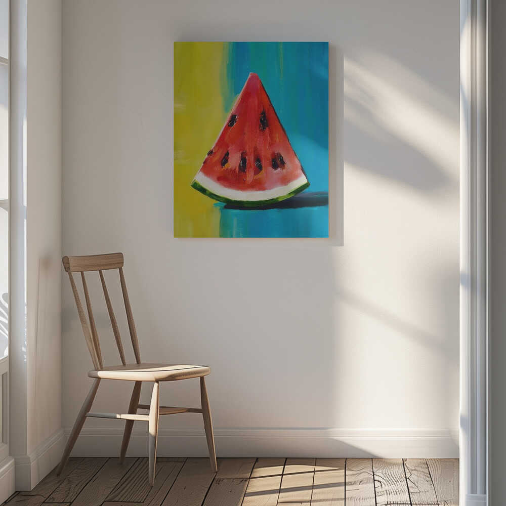 Watermelon Slice Canvas Print Wall Art 1X2794246 - ART FEVER - Art Fever