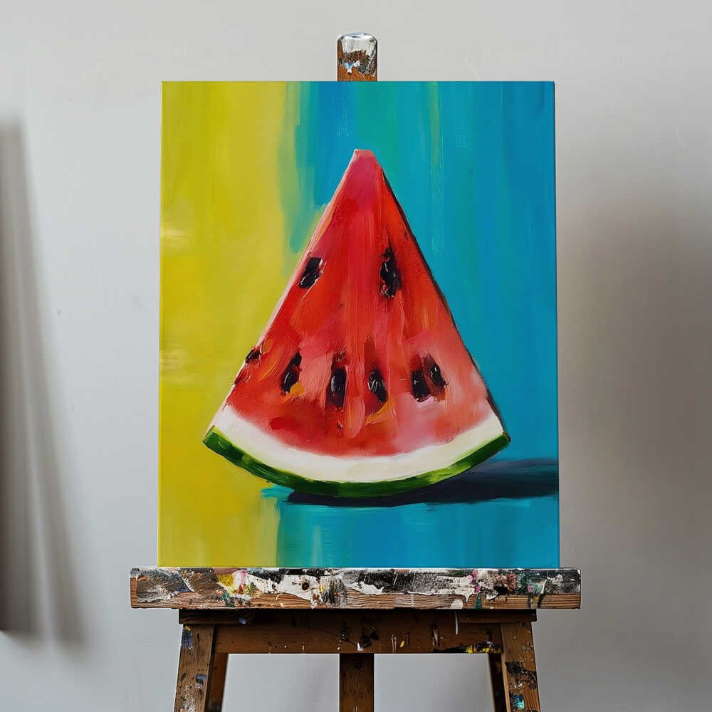 Watermelon Slice Canvas Print Wall Art 1X2794246 - ART FEVER - Art Fever