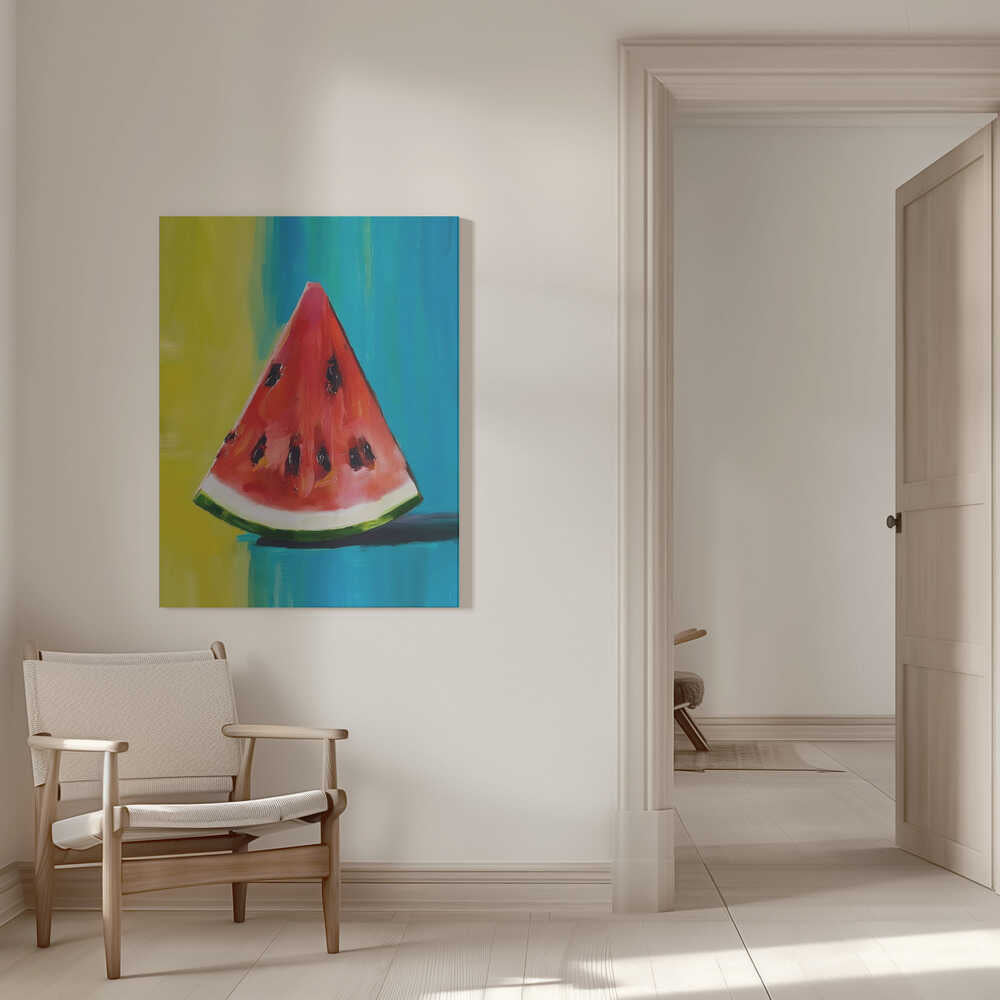 Watermelon Slice Canvas Print Wall Art 1X2794246 - ART FEVER - Art Fever