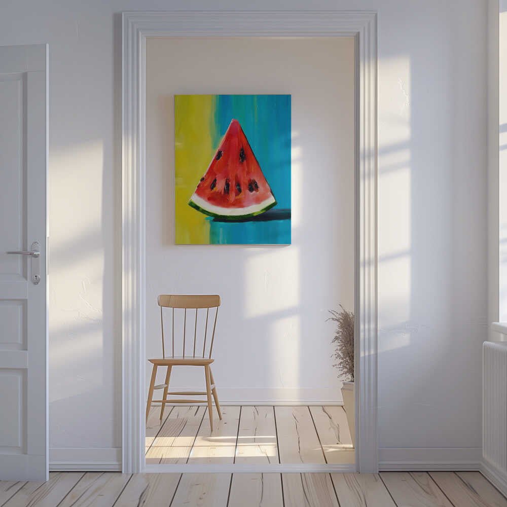 Watermelon Slice Canvas Print Wall Art 1X2794246 - ART FEVER - Art Fever