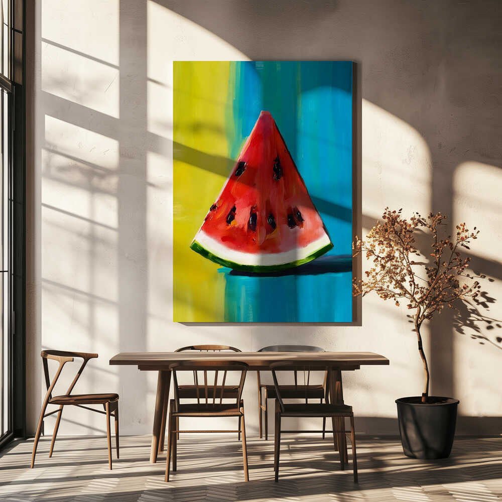 Watermelon Slice Canvas Print Wall Art 1X2794246 - ART FEVER - Art Fever