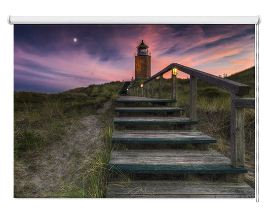 Way to lighthouse Printed Picture Photo Roller Blind - 1X1396489 - Art Fever - Art Fever