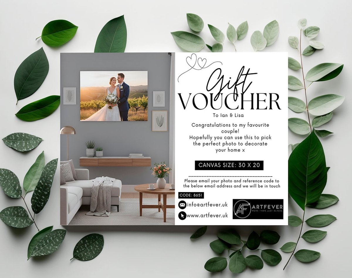 Wedding Canvas Print - Gift Voucher - Art Fever - Art Fever