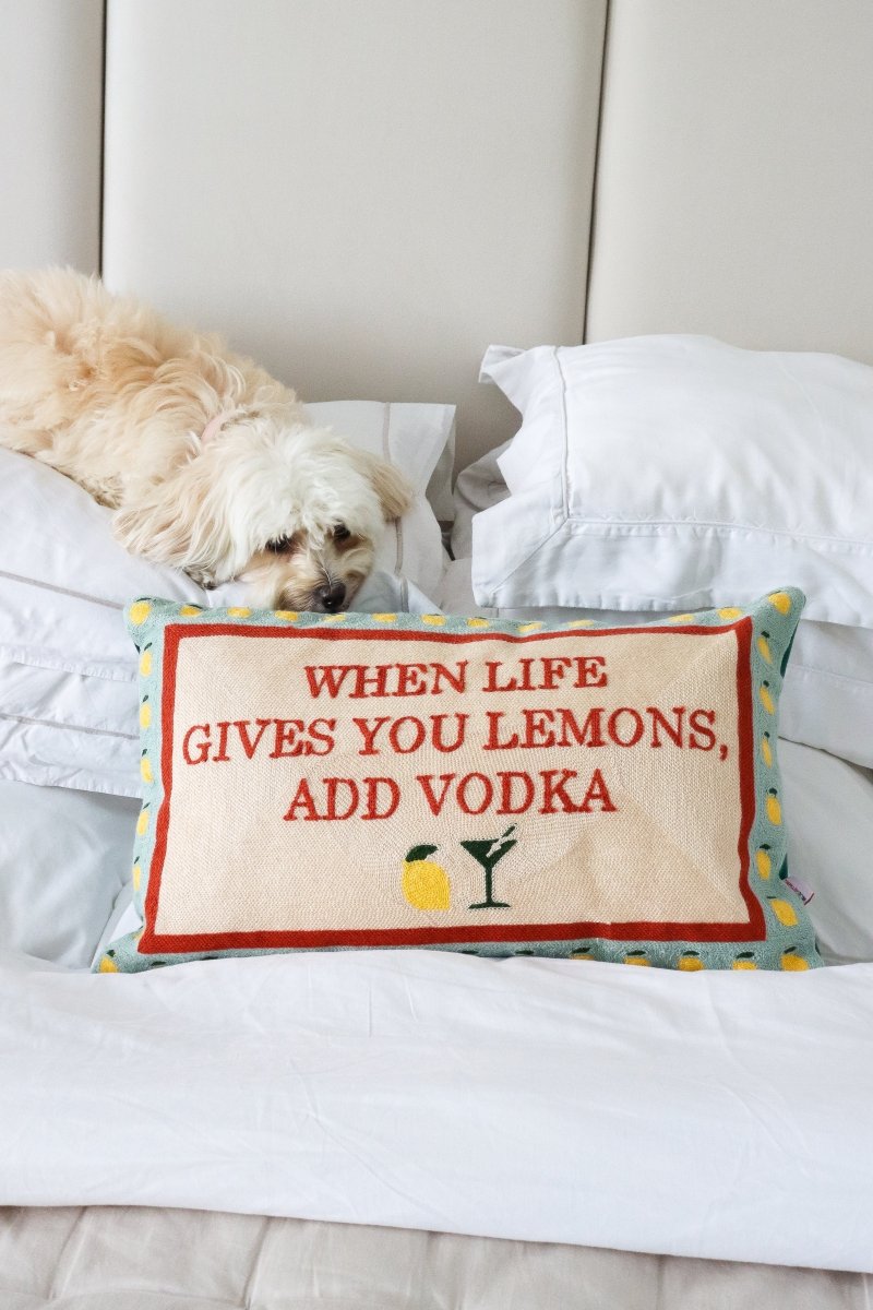 When Life Gives You Lemons Needlepoint Cushion - The Pillow Drop - Art Fever
