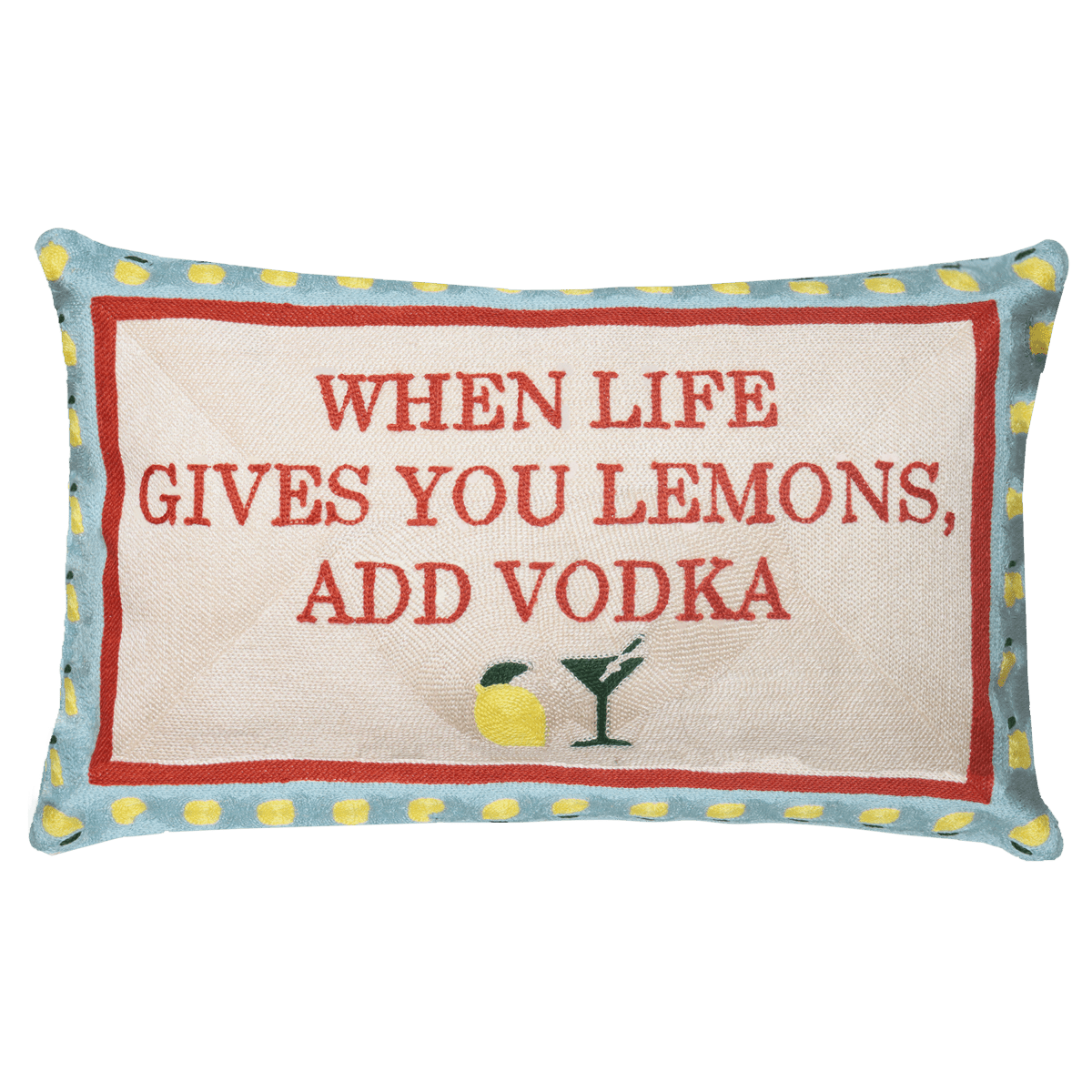 When Life Gives You Lemons Needlepoint Cushion - The Pillow Drop - Art Fever