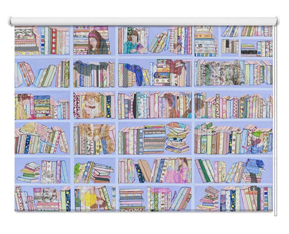 Whimsical Book Shelf Printed Roller Blind - 1X2790223 - Art Fever - Art Fever